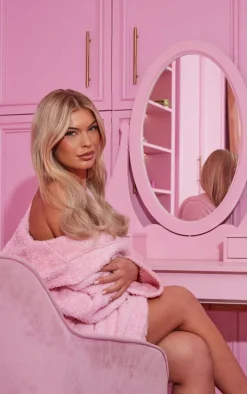 Lullabellz Thick 14" 1 Piece Blow Dry Wavy Clip In Hair Extensions California Blonde