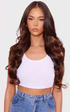 Lullabellz Thick 20` 1 Piece Curly Clip In Hair Extensions Chestnut