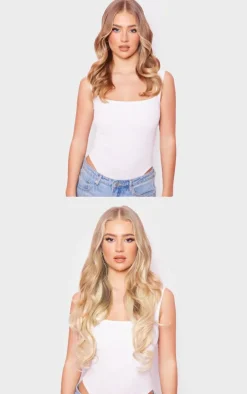 Lullabellz Thick 20` 1 Piece Curly Clip In Hair Extensions Light Blonde