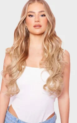 Lullabellz Thick 20` 1 Piece Curly Clip In Hair Extensions California Blonde