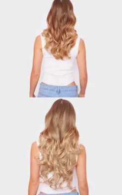 Lullabellz Thick 20` 1 Piece Curly Clip In Hair Extensions California Blonde