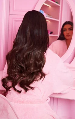 Lullabellz Thick 20` 1 Piece Curly Clip In Hair Extensions Choc Brown