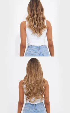 Lullabellz Thick 20` 1 Piece Curly Clip In Hair Extensions Mellow Brown