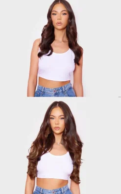 Lullabellz Thick 20` 1 Piece Curly Clip In Hair Extensions Golden Brown