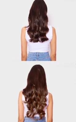 Lullabellz Thick 20` 1 Piece Curly Clip In Hair Extensions Golden Brown