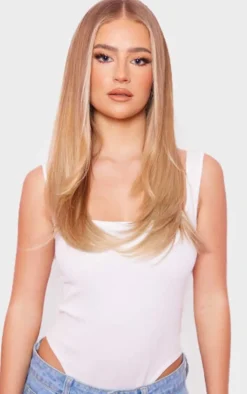 Lullabellz Thick 18` 1 Piece Straight Clip In Extensions California Blonde