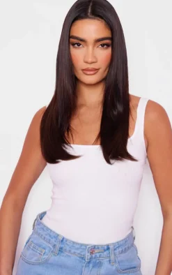 Lullabellz Thick 18` 1 Piece Straight Clip In Hair Extensions Choc Brown