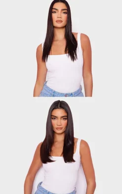 Lullabellz Thick 18` 1 Piece Straight Clip In Hair Extensions Choc Brown