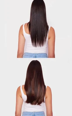 Lullabellz Thick 18` 1 Piece Straight Clip In Hair Extensions Choc Brown