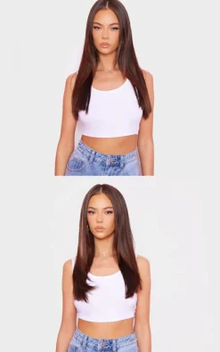 Lullabellz Thick 18` 1 Piece Straight Clip In Hair Extensions Warm Brunette