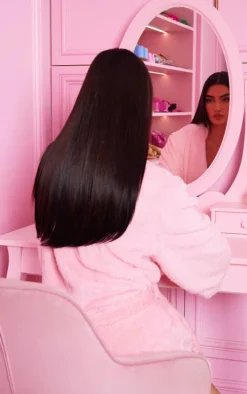 Lullabellz Thick 18" 1 Piece Straight Clip In Hair Extensions Natural Black