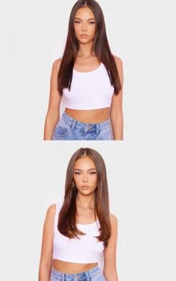 Lullabellz Thick 18` 1 Piece Straight Clip In Hair Extensions Golden Brown