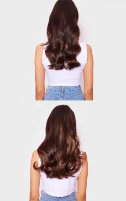 Lullabellz Thick 16` 1 Piece Curly Clip In Hair Extensions Chestnut