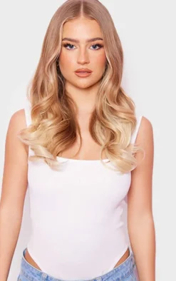 Lullabellz Thick 16` 1 Piece Curly Clip In Hair Extensions Light Blonde
