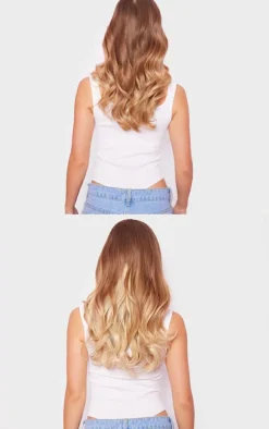 Lullabellz Thick 16` 1 Piece Curly Clip In Hair Extensions Light Blonde