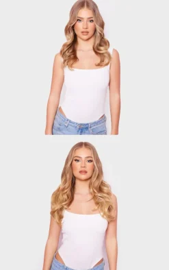 Lullabellz Thick 16` 1 Piece Curly Clip In Hair Extensions Golden Blonde