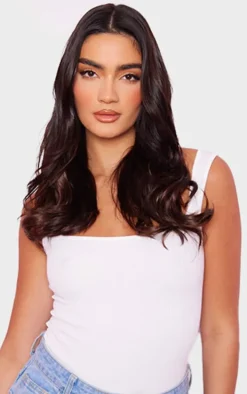 Lullabellz Thick 16` 1 Piece Curly Clip In Hair Extensions Choc Brown