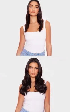 Lullabellz Thick 16` 1 Piece Curly Clip In Hair Extensions Dark Brown