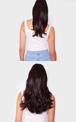 Lullabellz Thick 16` 1 Piece Curly Clip In Hair Extensions Dark Brown