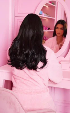 Lullabellz Thick 16` 1 Piece Curly Clip In Hair Extensions Natural Black