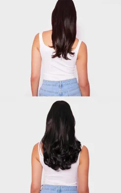 Lullabellz Thick 16` 1 Piece Curly Clip In Hair Extensions Natural Black