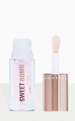 Makeup Revolution Sweet Bomb Lip Gloss Candyfloss Pink Glitter