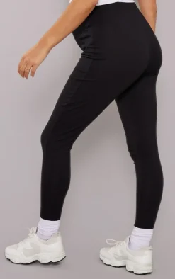 Maternity Basic Black Jersey Leggings