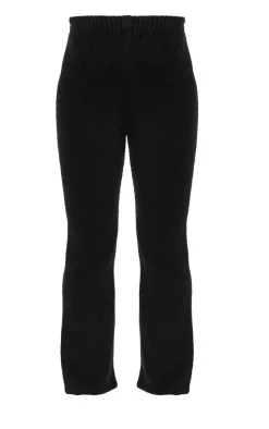 Maternity Black Boucle Knit Straight Leg Pants