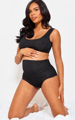 Maternity Black Bra And Panties Set
