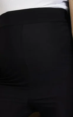 Maternity Black Disco Over Bump Flared Pants