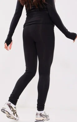 Maternity Black Elasticated Over Bump Leggings