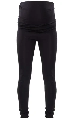 Maternity Black Elasticated Over Bump Leggings