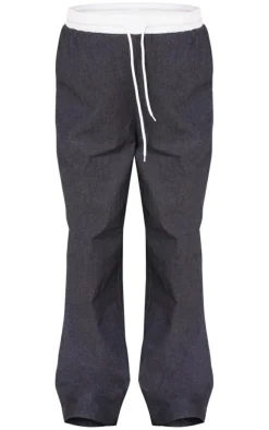 Maternity Black Elasticated Drawstring Wide Leg Pant