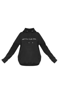 Maternity Black Embroidered PrettyLittleMama Hoodie