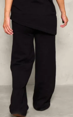 Maternity Black Knit Wide Leg Pants