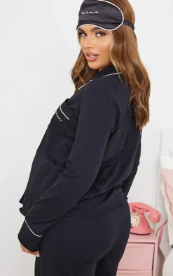 Maternity Black Mama Long Sleeve PJ Top