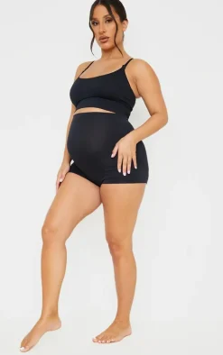 Maternity Black Seamless Strappy Nursing Bra