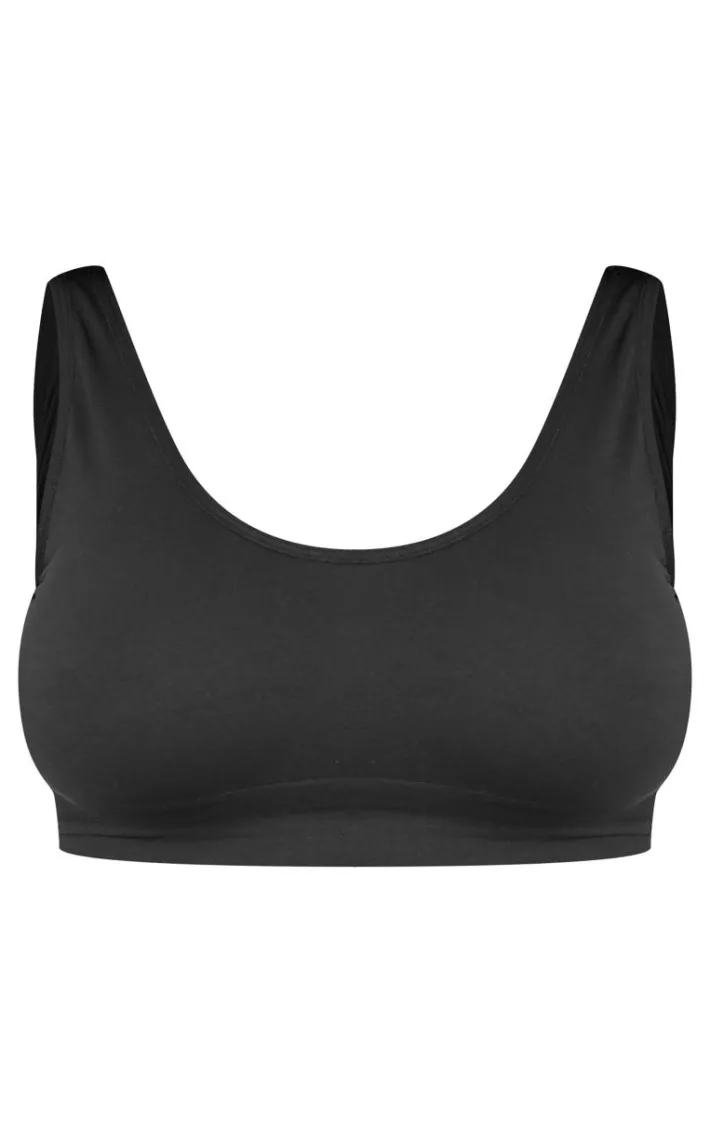 Maternity Black Seamless Scoop Neck Bralette