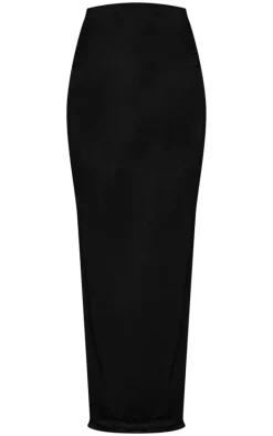 Maternity Black Slinky Maxi Skirt