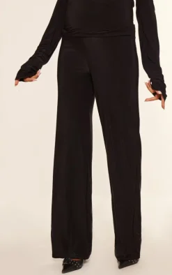 Maternity Black Slinky Wide Leg Pant