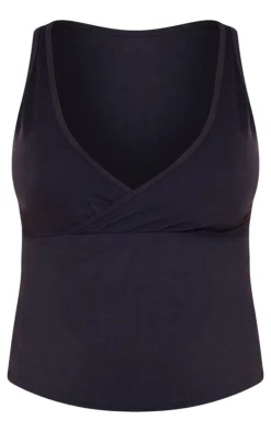 Maternity Black Snatched Sculpt Tank Top