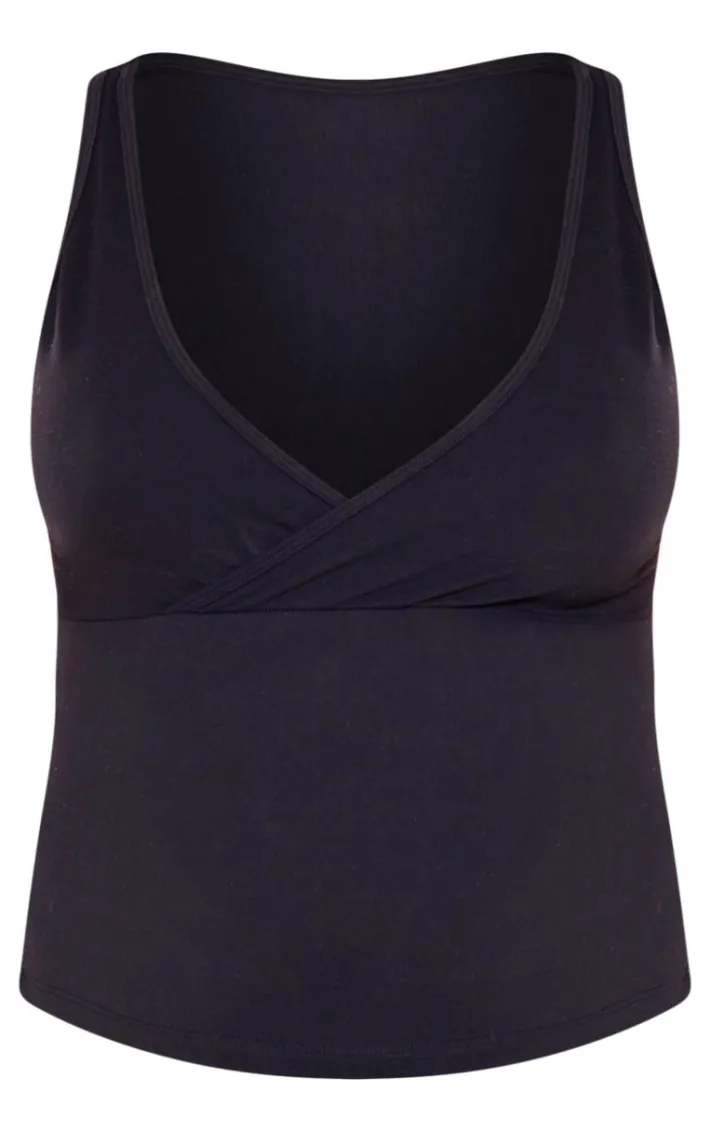 Maternity Black Snatched Sculpt Tank Top