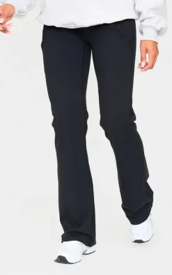 Maternity Black Snatched Sculpt Pocket Flared Leggings