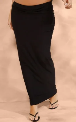 Maternity Black Soft Touch Maxi Length Skirt