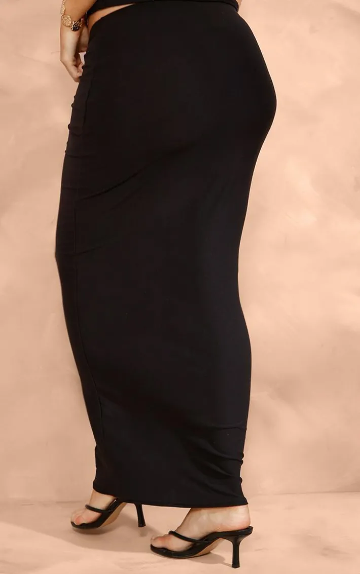 Maternity Black Soft Touch Maxi Length Skirt