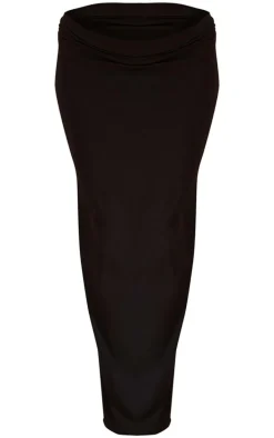 Maternity Black Soft Touch Maxi Length Skirt