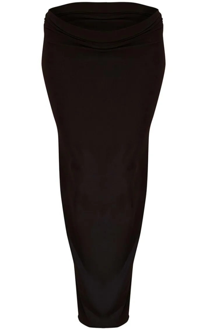 Maternity Black Soft Touch Maxi Length Skirt