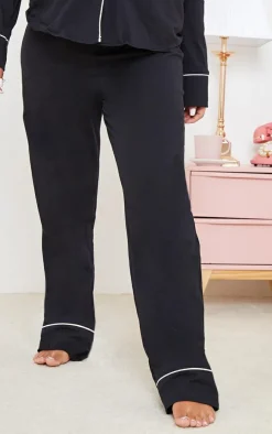 Maternity Black Wide Leg PJ Pants