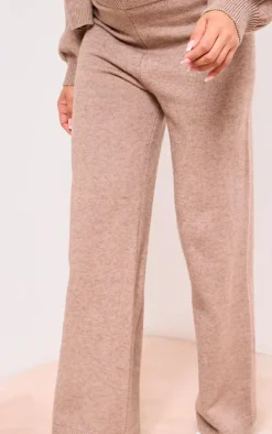 Maternity Brown Knit Wide Leg Pants