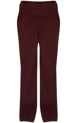 Maternity Chocolate Brushed Rib Wide Leg Pants